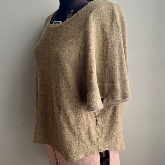 Madewell Textured Cotton Boxy Tee – Olive Green – Size M - Picture 3 of 6